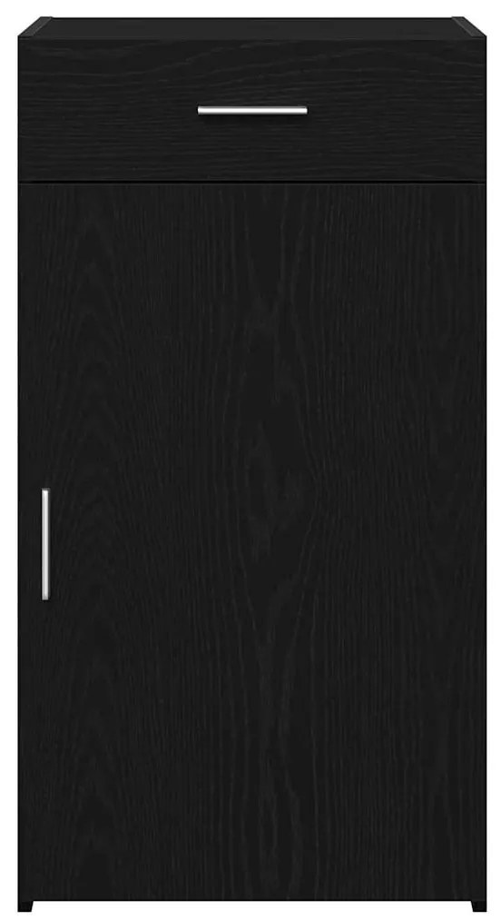 vidaXL Πλαϊνό γραφείο με συρτάρι Μαύρη Οξυά 50 x 42,5 x 93 εκ.