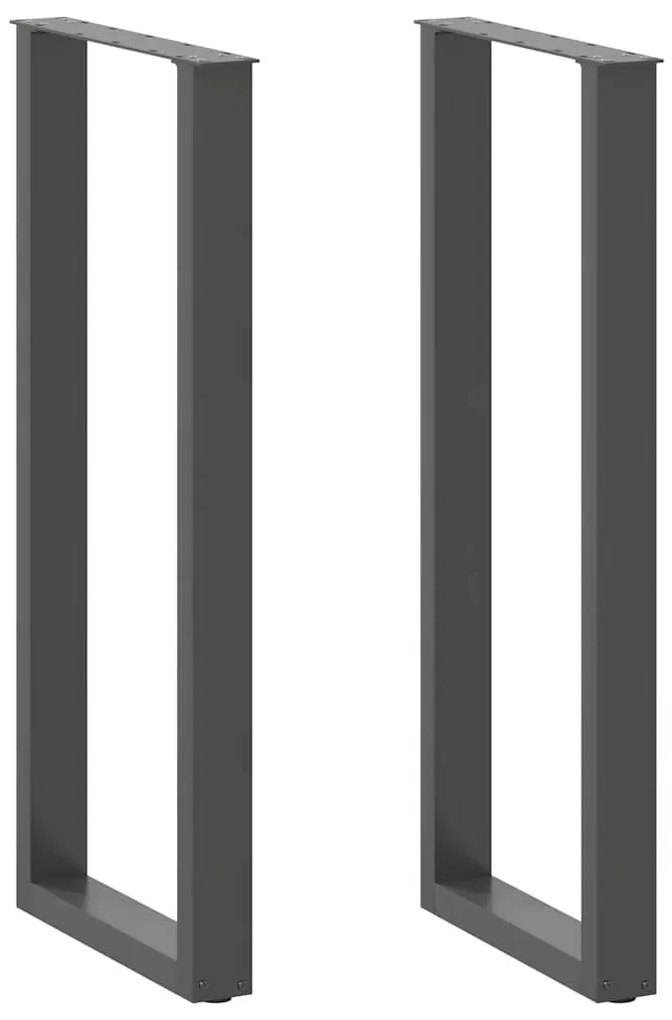 vidaXL Πόδια Τραπεζιού Μπαρ σε Σχήμα U, 2 τεμ. Ανθρακί 40x (110-111) εκ. Ατσάλι