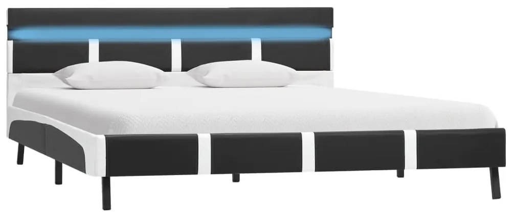vidaXL Πλαίσιο Κρεβατιού με LED Γκρι 120x200 εκ. από Συνθετικό Δέρμα