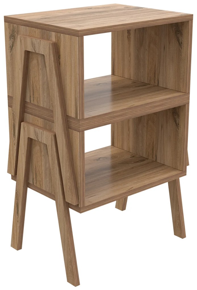 ΚΟΜΟΔΙΝΟ JAKE HM18182.04 ΜΕΛΑΜΙΝΗ ΣΕ ΦΥΣΙΚΟ ΞΥΛΟΥ 48x35x49Υεκ. - 0615364 - HM18182.04