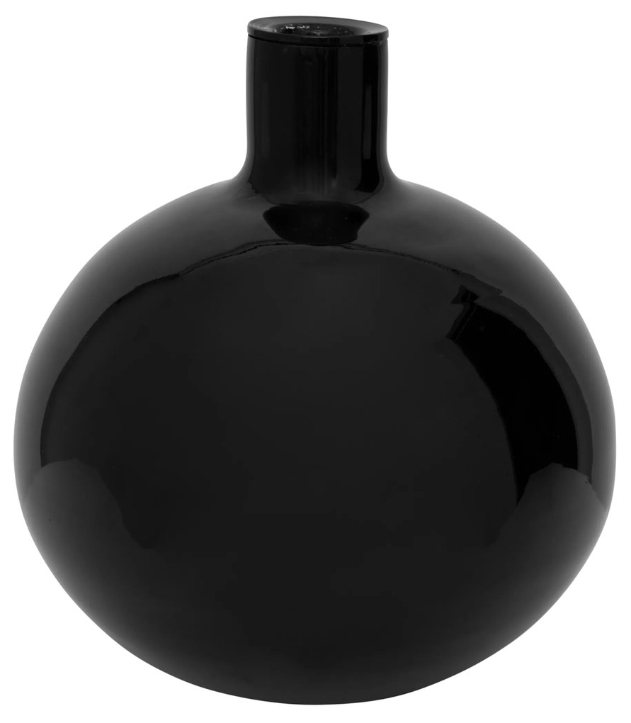 Κηροπήγιο Bubble M Μαύρο Ανακυκλωμένο Γυαλί Ø 16.2 x H18 CM Urban Nature Culture