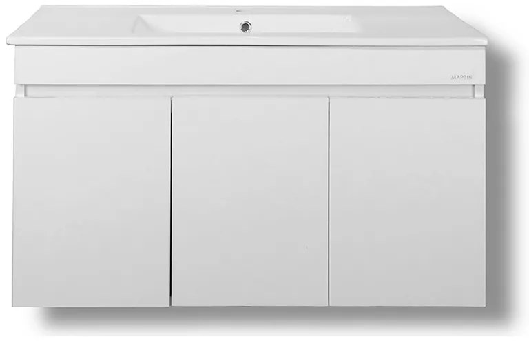 Πάγκος OMEGA WHITE 120 3BOM120GLN 120x46x60, Νιπτήρα 120x46 με μια γούρνα  3BOM120GLN
