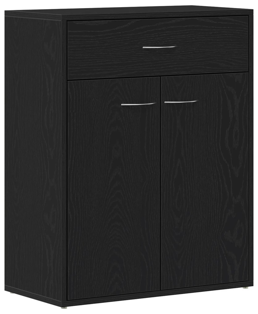 vidaXL Πλαϊνό Γραφείο Μαύρο Δρυς 60x30x75 εκ. Επεξεργασμένο Ξύλο