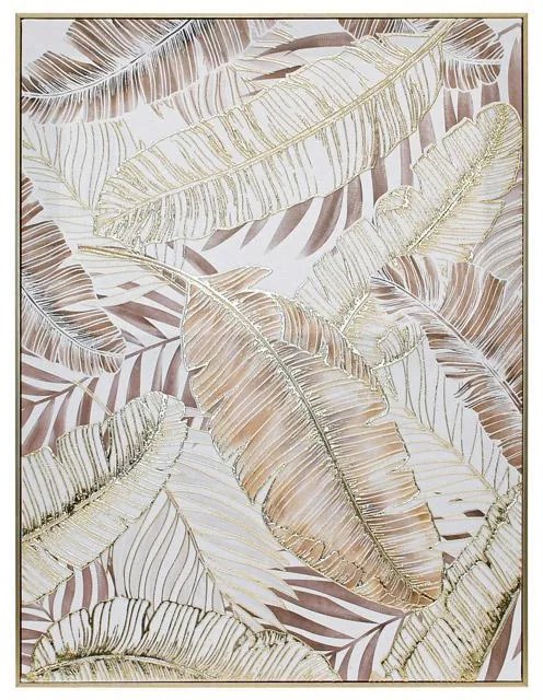 Πίνακας σε Καμβά FL247423 Fylliana με Πλαστικό Πλαίσιο σε Χρυσό και Λευκό 60x4x80εκ.