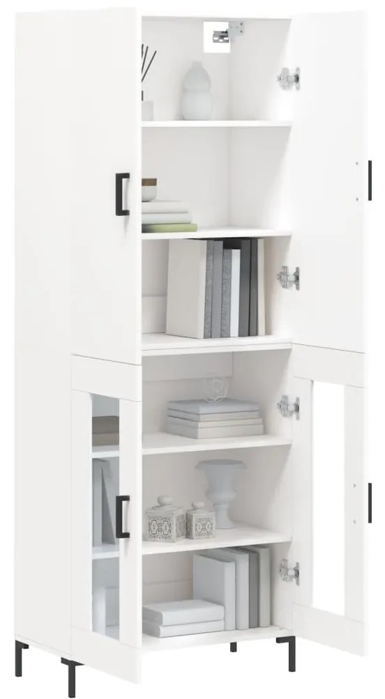 vidaXL Ντουλάπι Λευκό 69,5x34x180 εκ. από Επεξεργασμένο Ξύλο