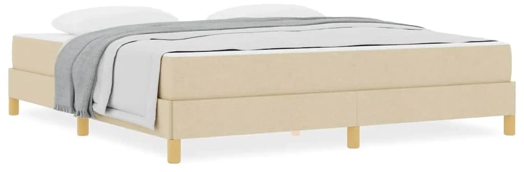 vidaXL Κρεβάτι με ελατήρια Κρέμα, Καφέ 180 x 200 cm