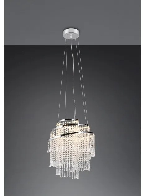 Κρεμαστό Φωτιστικό Οροφής LED 38W IP20 Pomp R37349106 Trio Lighting-R37349106-Χρώμιο R37349106