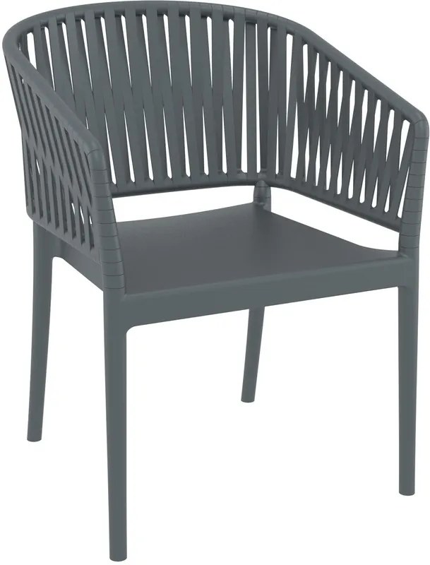 PORTOFINO DARK GREY ΠΟΛΥΘΡΟΝΑ ΠΟΛ/ΝΙΟΥ - (58X58X80εκ.), Χρώμα: DARK GREY - SIESTA