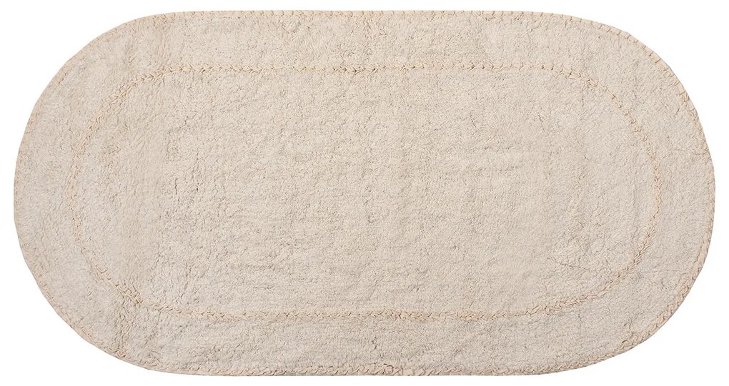 Πατάκι Μπάνιου Οβάλ (50x80) Silk Fashion Rococo Ivory
