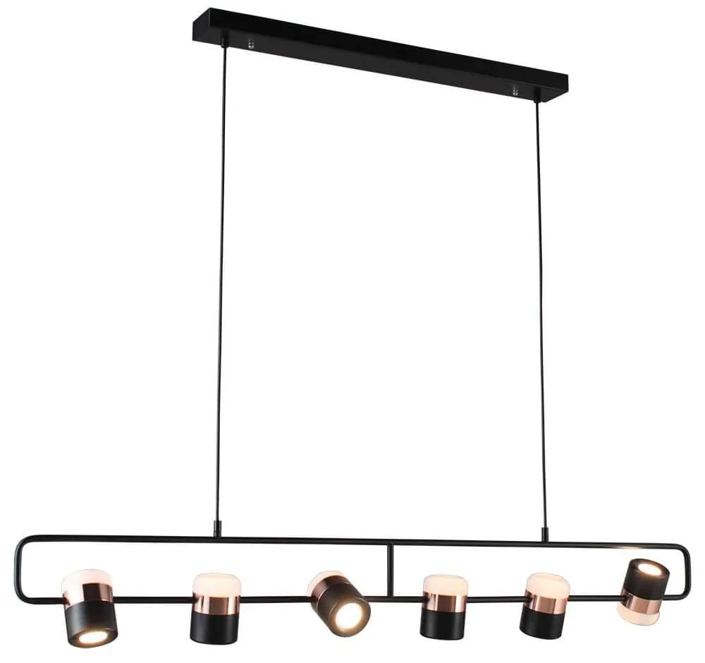 Φωτιστικό Οροφής - Ράγα 01227 35W 3000K LED 135x20cm Black-Copper Luma