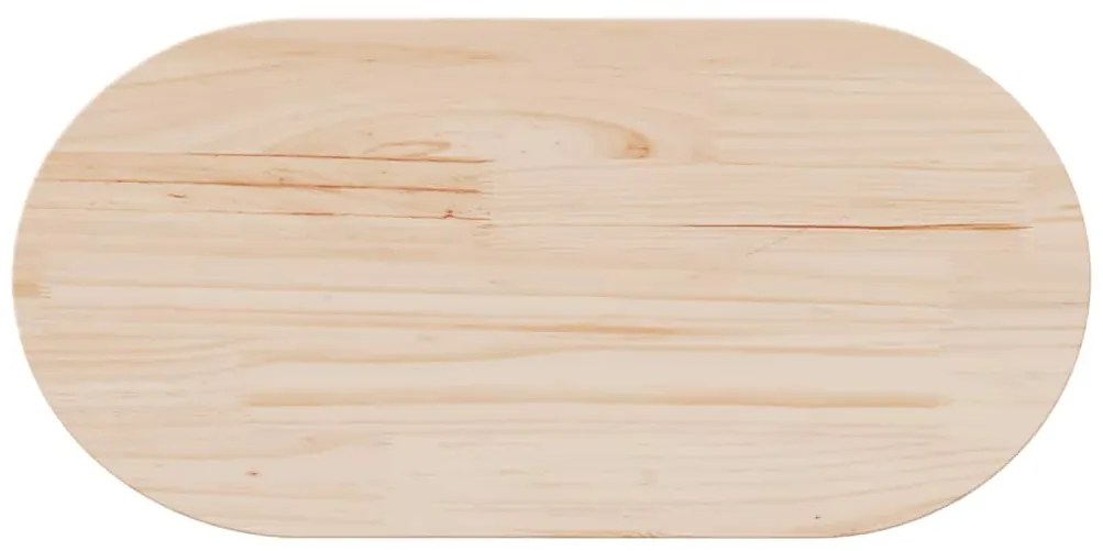 vidaXL Επιφάνεια Τραπεζιού Οβάλ 70x35x2,5 εκ. από Μασίφ Ξύλο Πεύκου