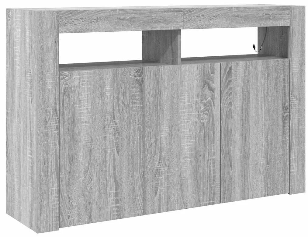 vidaXL Πλαϊνό γραφείο Γκρι sonoma 116 x 30 x 75 εκ. Επεξεργασμένο ξύλο