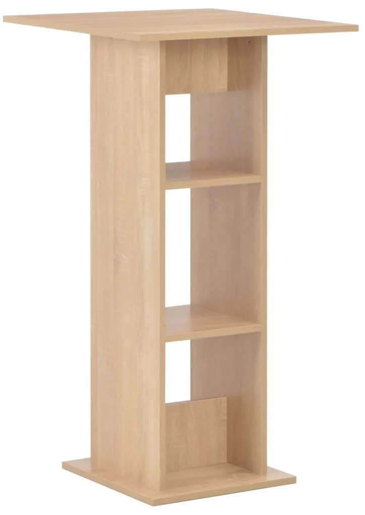 vidaXL Τραπέζι Μπαρ Χρώμα Δρυός 60 x 60 x 110 εκ.