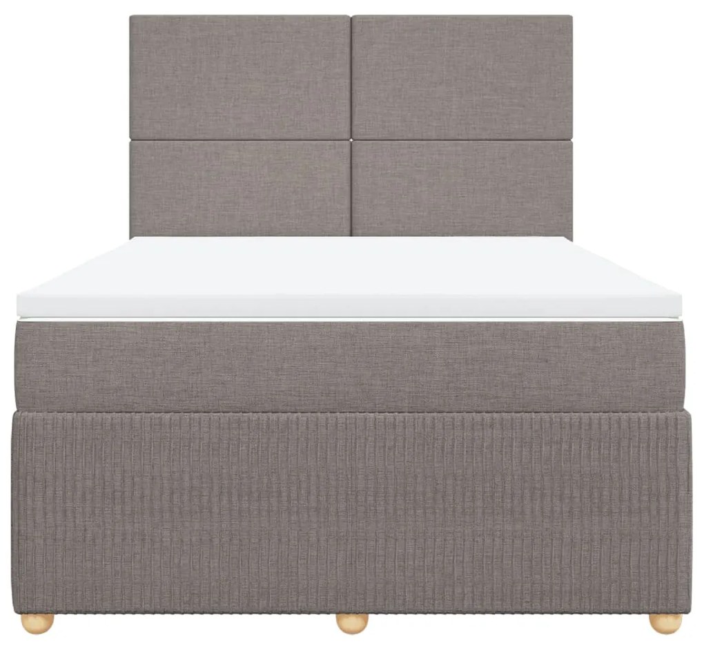 ΚΡΕΒΑΤΙ BOXSPRING ΜΕ ΣΤΡΩΜΑ TAUPE 160X200 ΕΚ. ΥΦΑΣΜΑΤΙΝΟ 3294404