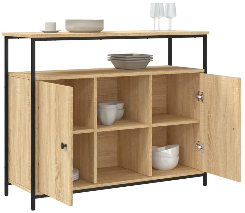 vidaXL Μπουφές Sonoma Δρυς 100x35x80 εκ. από Τεχνητό Ξύλο