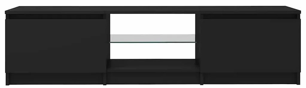 vidaXL Έπιπλο Τηλεόρασης με LED Μαύρο 140x40x35,5 εκ.