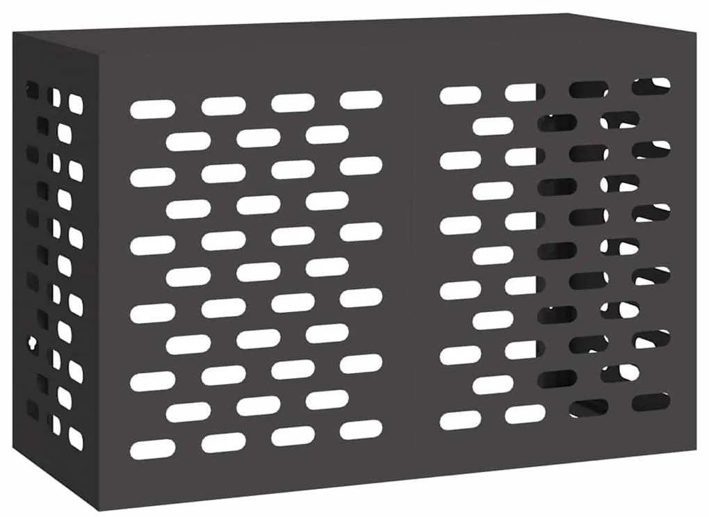 vidaXL Κάλυμμα κλιματιστικού Μαύρο 90 x 40 x 60 εκ Ατσάλι