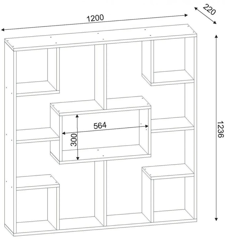 ΒΙΒΛΙΟΘΗΚΗ YOLANTHE ΜΕΛΑΜΙΝΗΣ  ΛΕΥΚΗ 120x22x123,6Υ εκ.