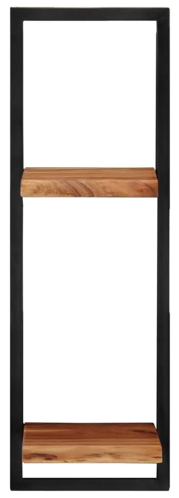 vidaXL Ράφια Τοίχου 2 Τεμ. 25x25x75 εκ. Μασίφ Ξύλο Ακακίας &amp; Ατσάλι