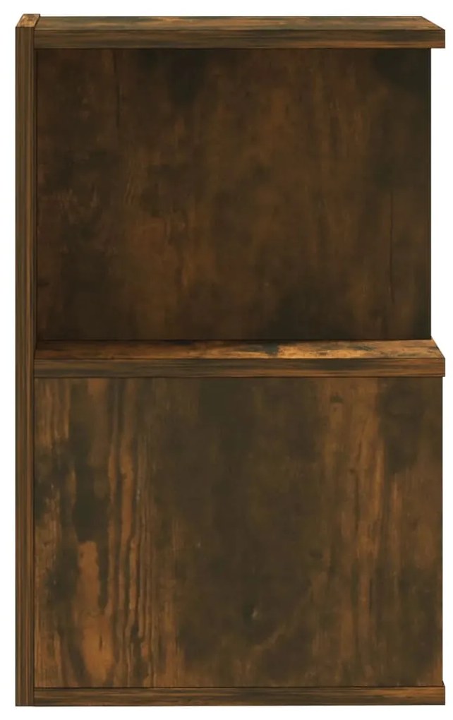 vidaXL Κομοδίνα 2 Τεμ. Καπνιστή Δρυς 35x35x55 εκ. από Επεξεργ. Ξύλο