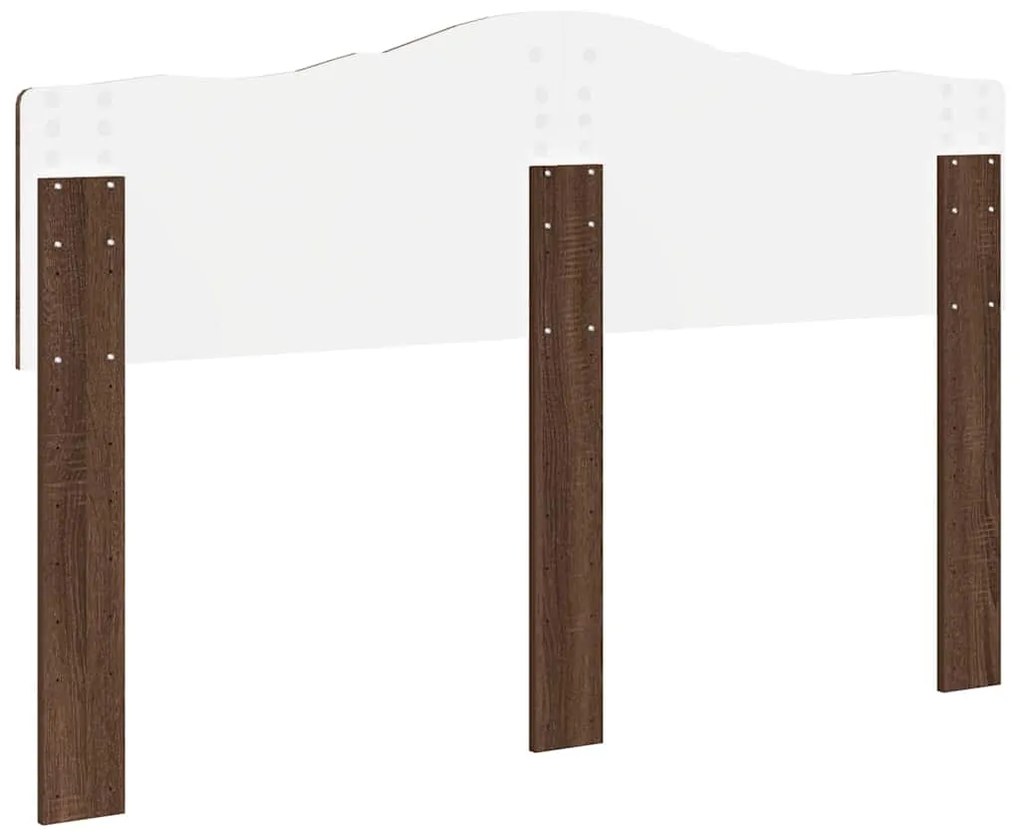 vidaXL Κεφαλάρι με κεφαλάρι Καφέ δρυς 160 cm Επεξεργασμένο ξύλο