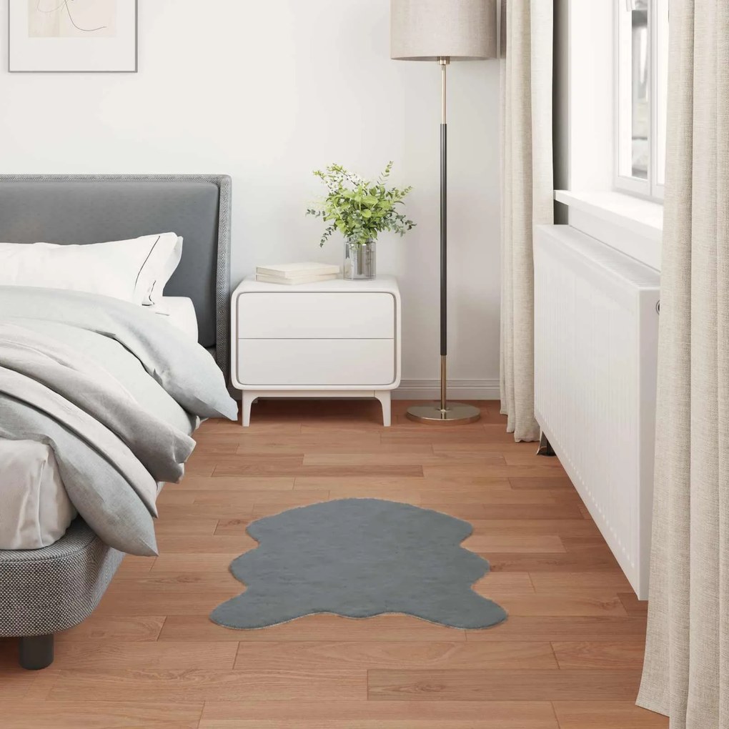 vidaXL Χαλιά Ψεύτικου Κουνελιού Olite Ανθρακί 50 x 80 cm Πολυεστέρας