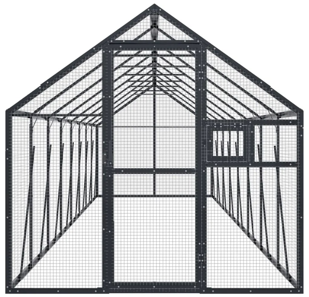 vidaXL Κλουβί Ανθρακί 1,79 x 8 x 1,85 μ. από Αλουμίνιο