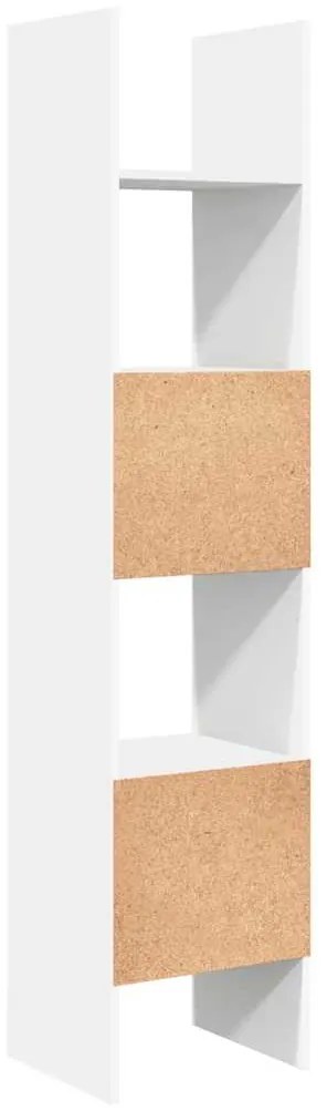 vidaXL Βιβλιοθήκη Λευκή 40 x 35 x 180 εκ. από Επεξ. Ξύλο