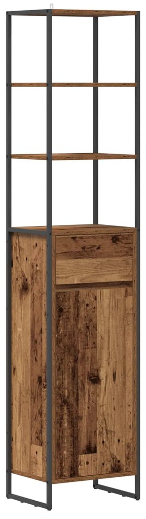 vidaXL Ντουλάπι Μπάνιου Παλιό Ξύλο 40 x 30 x 180 εκ Επεξεργασμένο ξύλο