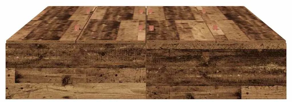 vidaXL Σκελετός Κρεβατιού Παλαιό ξύλο 200 x 180 x 31.5 εκ.