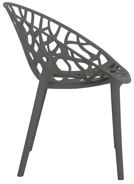 Καρέκλα - Πολυθρόνα Daren pp σε ανθρακί απόχρωση 59x60x79,5 εκ. 59x60x79.5 εκ.