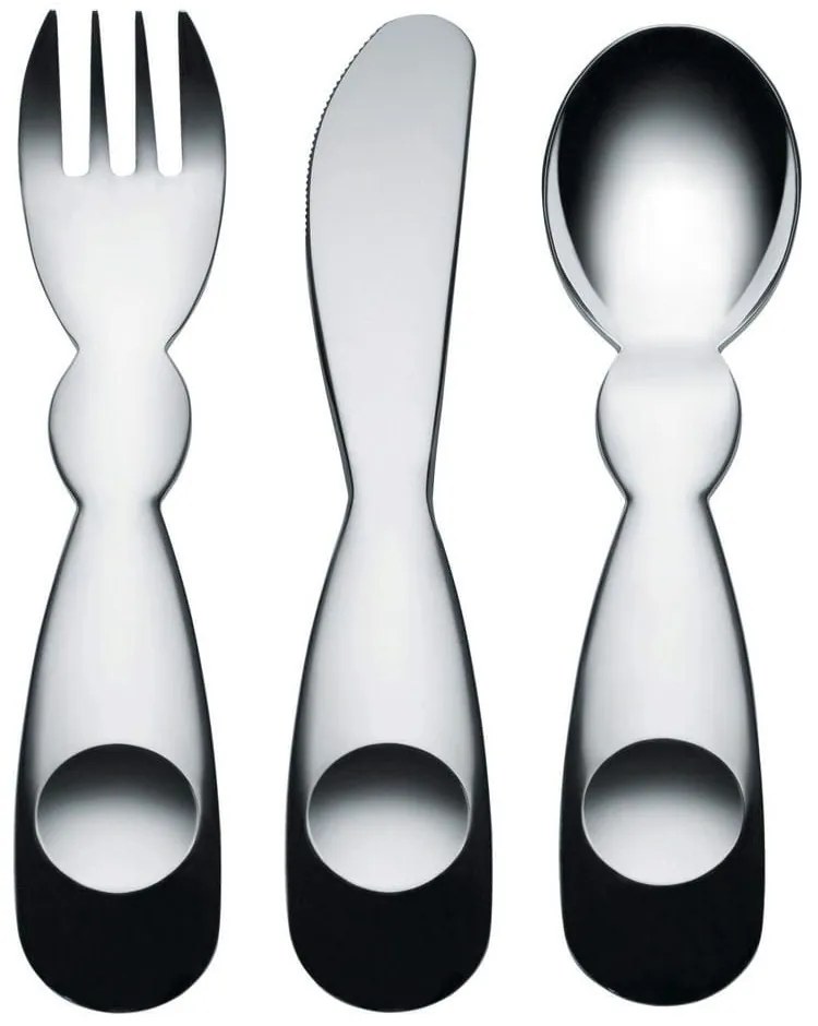Μαχαιροπίρουνα Παιδικά Alessini (Σετ 3Τμχ) AM41S3 Inox Alessi 3 τμχ Stainless Steel
