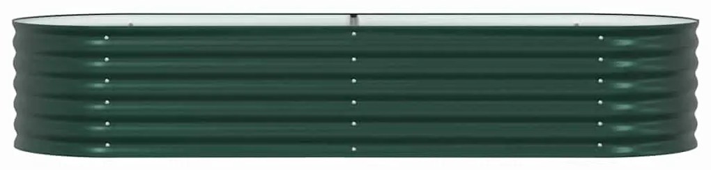 vidaXL Υπερυψωμένη Ζαρντινιέρα Πράσινο 240 x 80 x 44 cm Ατσάλι