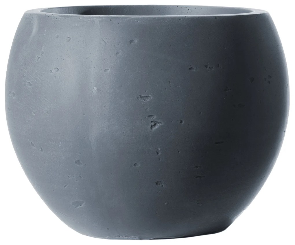 Supergreens Γλάστρα Πήλινη Στρογγυλή Rocky Γκρι 55x55x39 εκ. - C-4050-8