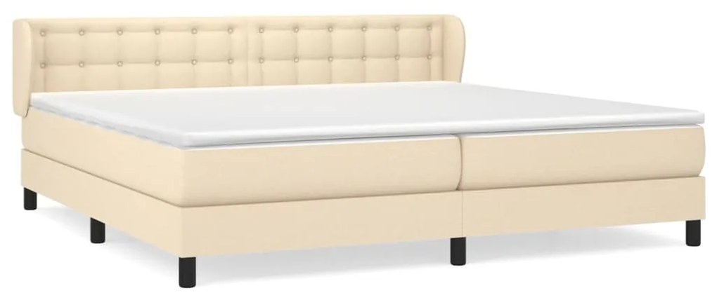 ΚΡΕΒΑΤΙ BOXSPRING ΜΕ ΣΤΡΩΜΑ ΚΡΕΜ 200X200 ΕΚ. ΥΦΑΣΜΑΤΙΝΟ 3126594