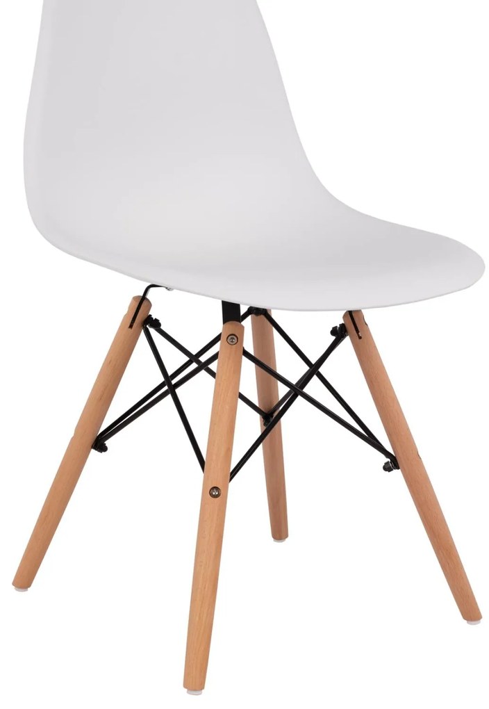 Καρέκλα C8460.01 Twist PP και Ξύλινα πόδια Λευκή 46x50x82εκ. 4αδα 46x50x82 εκ.