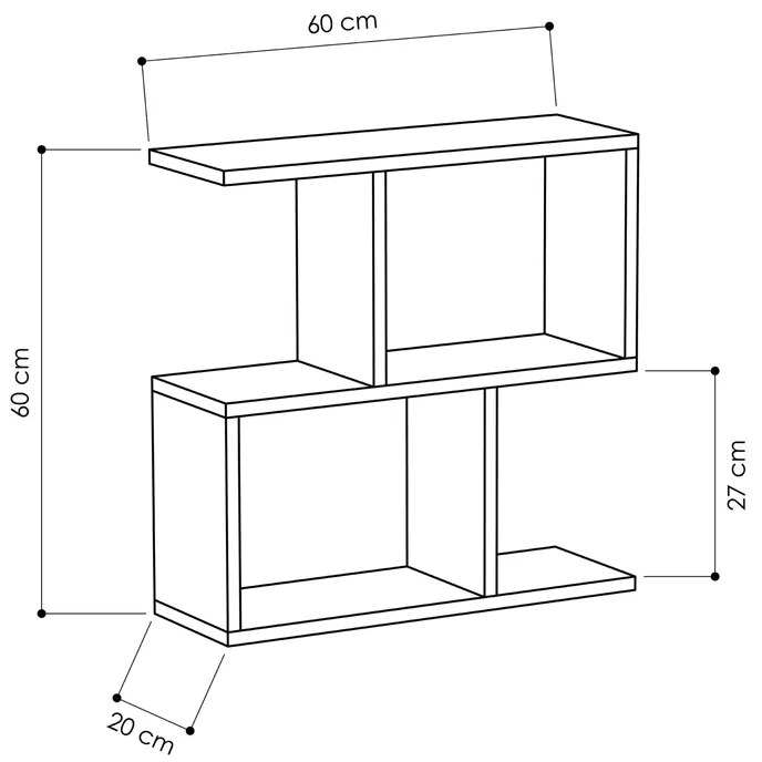 Βοηθητικό τραπεζάκι Homemania Megapap χρώμα μαύρο 60x20x60εκ.