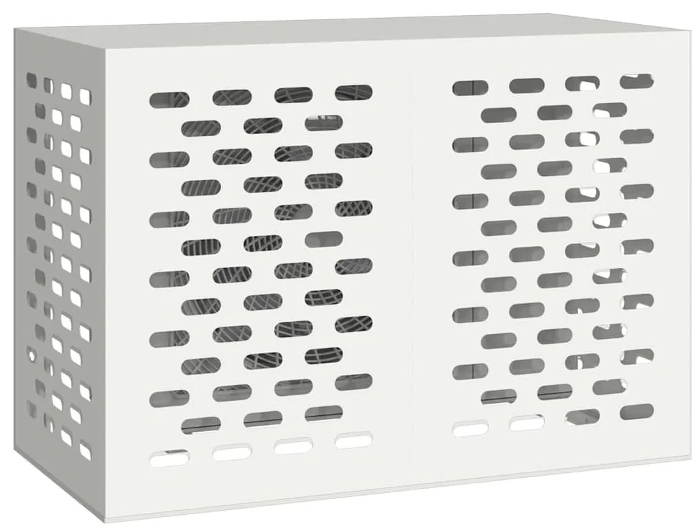 vidaXL Κάλυμμα κλιματιστικού Λευκό 100 x 50 x 70 cm Ατσάλι