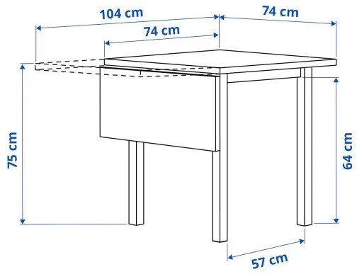 NORDVIKEN τραπέζι με πτυσσόμενο φύλλο 703.687.16