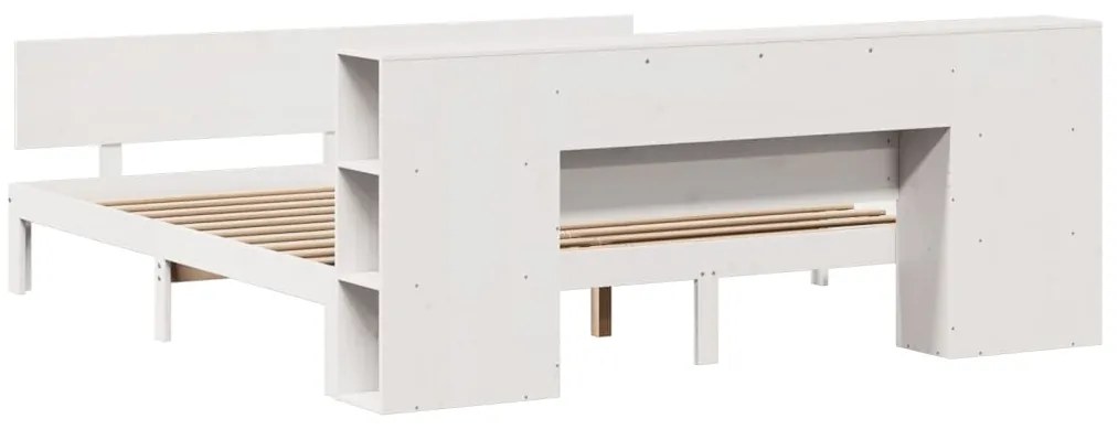 vidaXL Κρεβάτι Βιβλιοθήκη Χωρίς Στρώμα 200x200 εκ Μασίφ Ξύλο Πεύκου