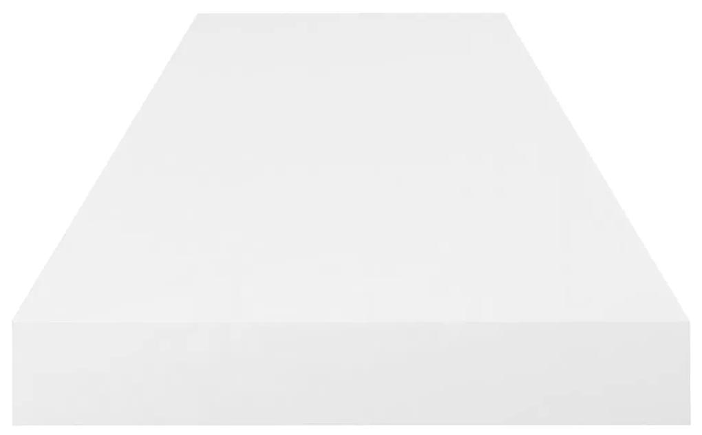 Ράφι Τοίχου Γυαλιστερό Άσπρο 80x23,5x3,8 εκ. MDF - Λευκό