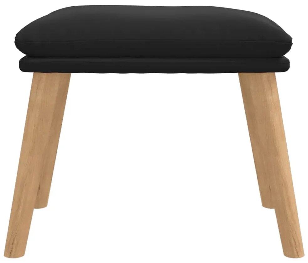 vidaXL Υποπόδιο Μαύρο 45 x 29,5 x 39 εκ. Βελούδινο