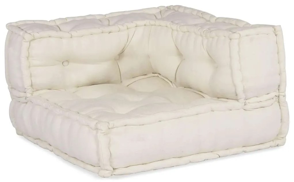 Modular Pouffe Cream 70x70x54 ύφασμα - Κρεμ