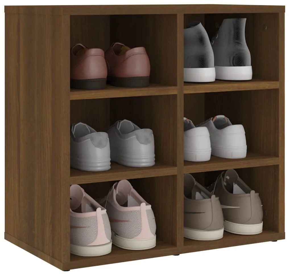 vidaXL Παπουτσοθήκη Καφέ Δρυς 52,5 x 30 x 50 εκ.