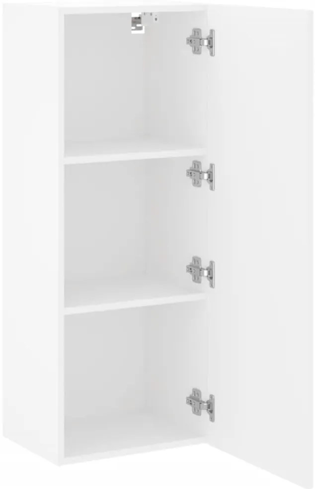 vidaXL Έπιπλο Τοίχου Τηλεόρασης Λευκό 40,5x30x102 εκ. από Επεξ. Ξύλο
