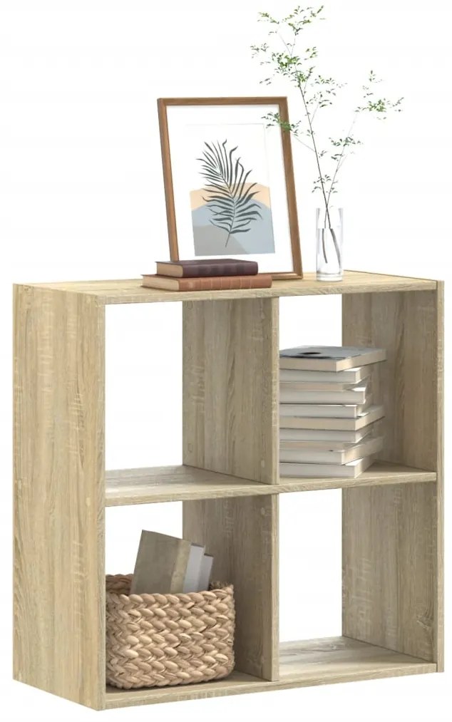 vidaXL Βιβλιοθήκη Sonoma Δρυς 68,5x32x68,5 εκ. από Επεξεργ. Ξύλο