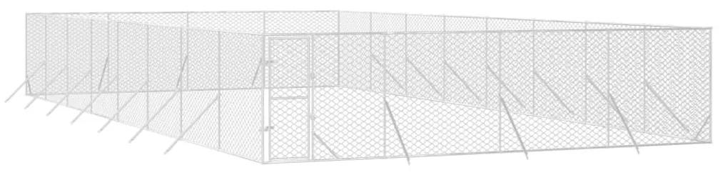 Κλουβί Σκύλου Εξωτερ. Χώρου Ασημί 8x16x2 μ. από Γαλβαν. Ατσάλι - Ασήμι