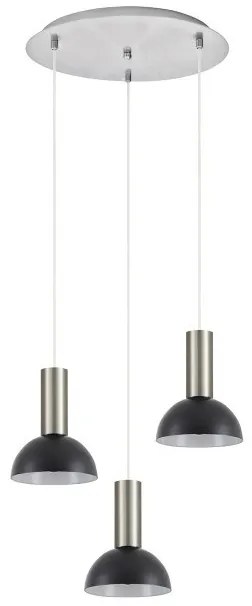 Κρεμαστό Φωτιστικό 3xE27 Καμπάνες Adept Tube Homelighting-77-8467-Νίκελ Ματ 77-8467
