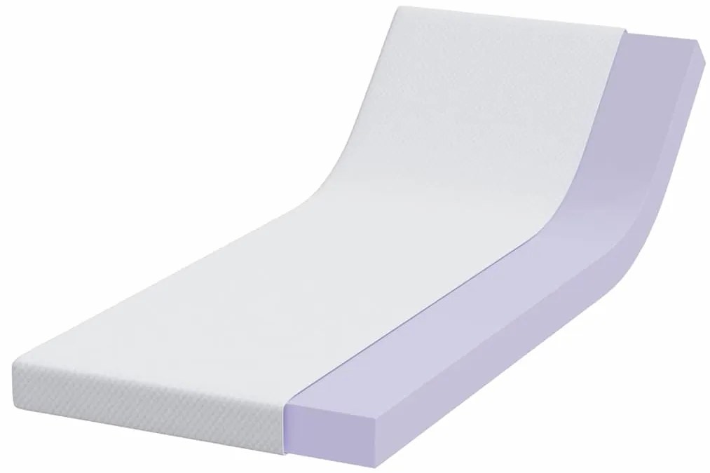 vidaXL Στρώμα επικάλυψης Λευκό 80 x 200 cm Υφασμα Jacquard