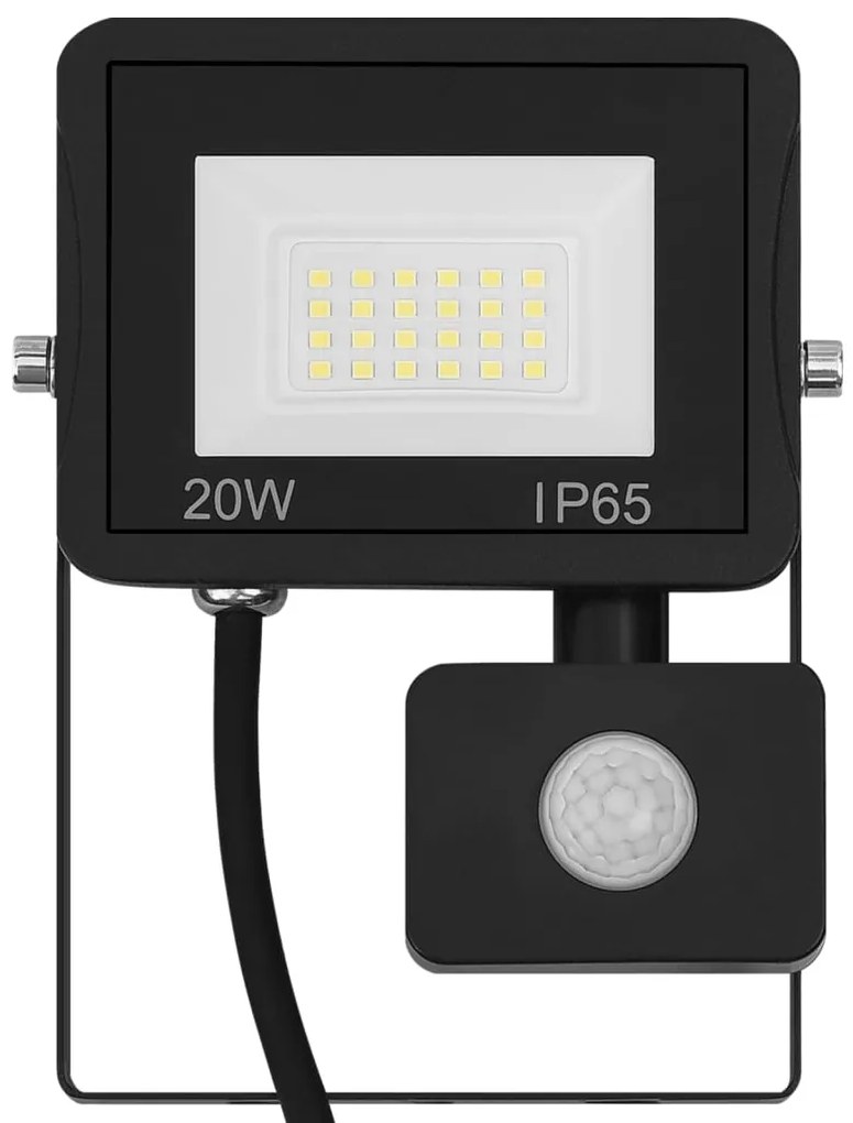 vidaXL Προβολέας LED με Αισθητήρα Θερμό Λευκό 20 W